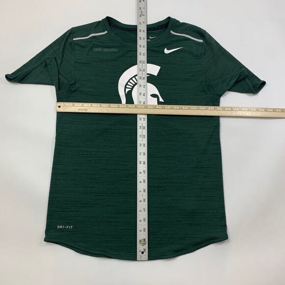 Nike Michigan State Spartans T Shirt Mens S Small Green Dri Fit Performance - Picture 6 of 12